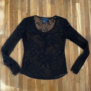 Elegant Black Lace Top